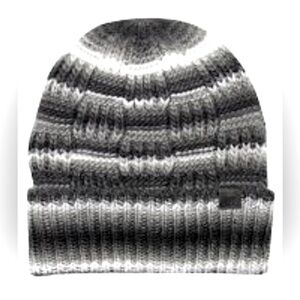 Frye Ombre Striped Space Dye Knit Cuffed Beanie, NWOT